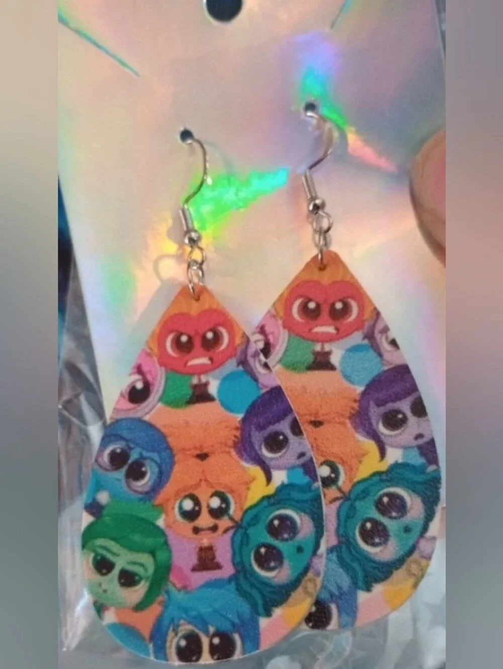 $8 Each Or Bundle 5/$20 Colorful Inside Out Inspired Teardrop Kids Earrings